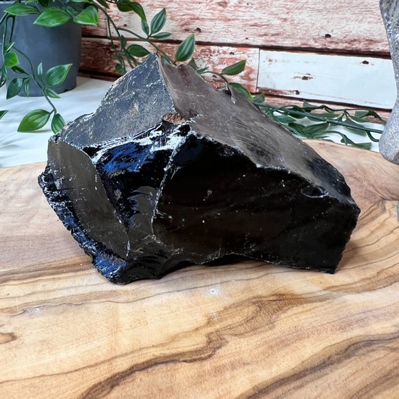 Large Raw Black Obsidian Natural Polished Chunky Crystal | Protection Stone - Picture 2 of 15